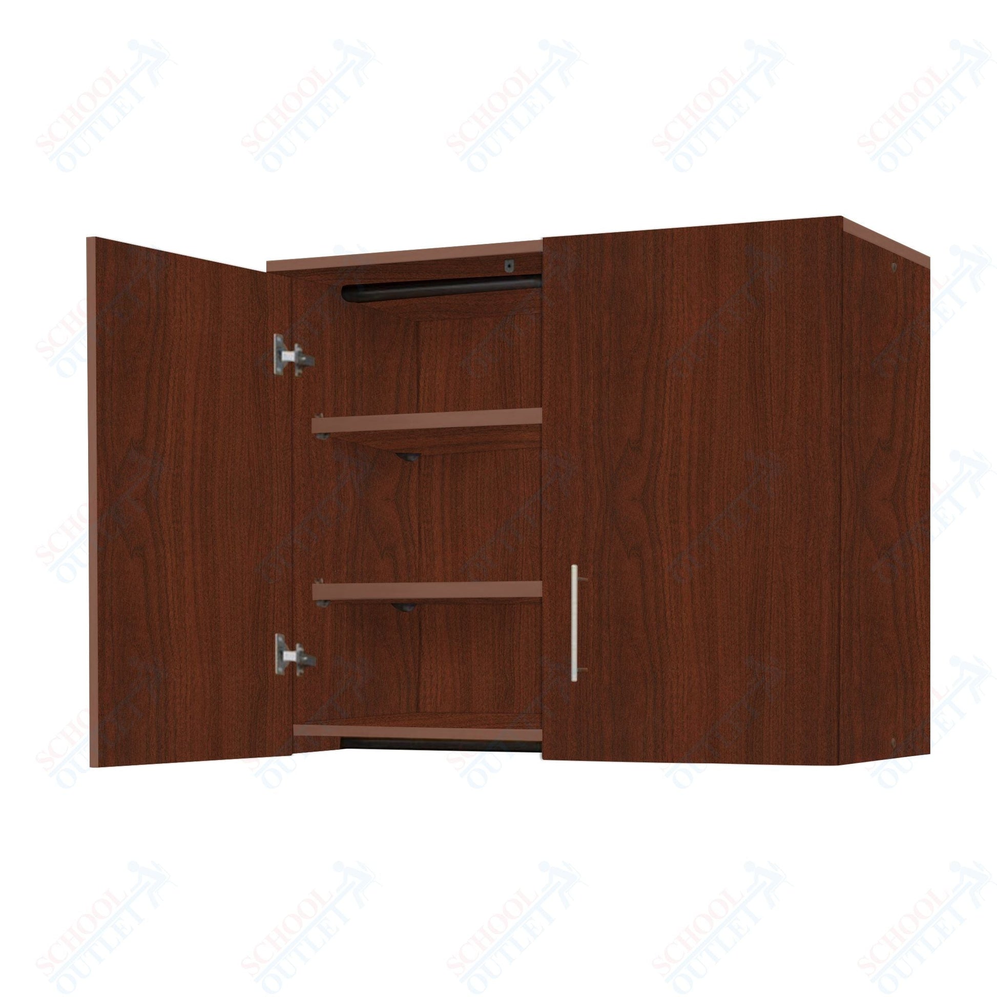 Marco Mobile Base Casegoods Wall Cabinet with Divider, 2 Doors and 4 Adjustable Shelves - 30"H x 48"W (3322 - 48301) - SchoolOutlet