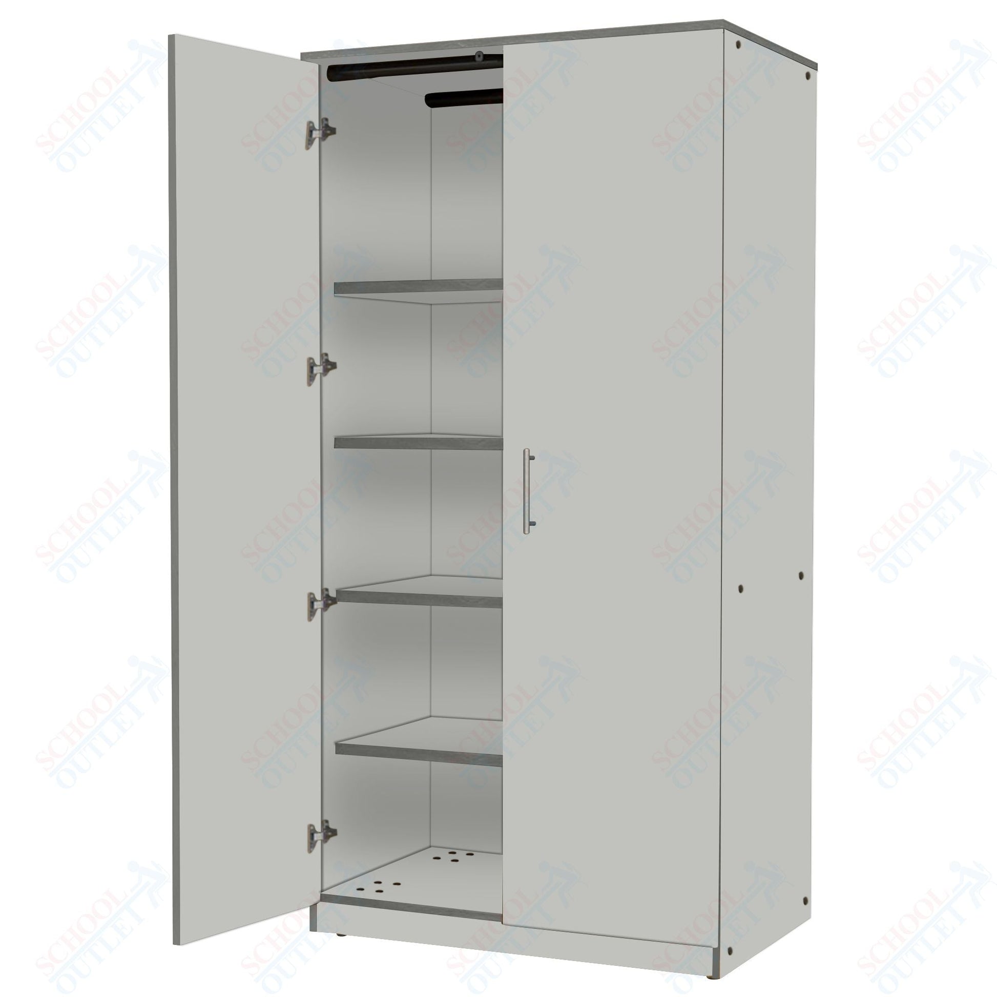 Marco Mobile General Storage Tall Cabinet with Doors, 4 Adjustable Shelves - 72"H x 36"W x 30"D (3331 - 36724) - SchoolOutlet