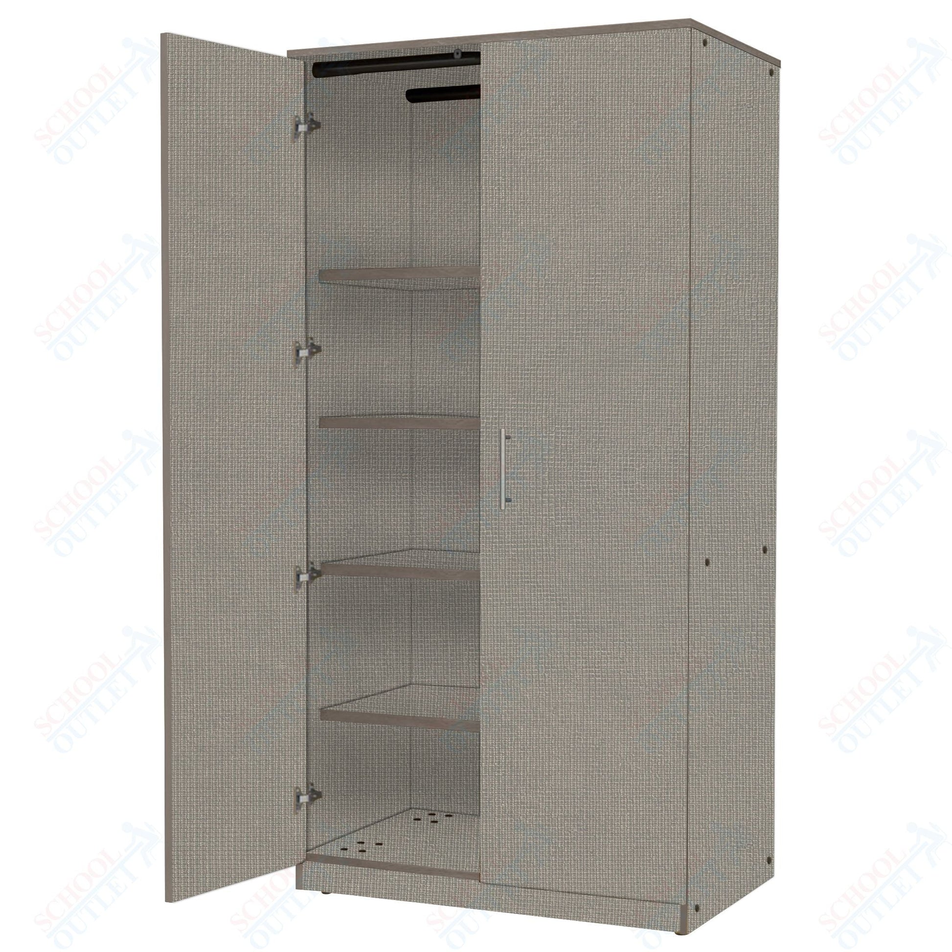Marco Mobile General Storage Tall Cabinet with Doors, 4 Adjustable Shelves - 72"H x 36"W x 30"D (3331 - 36724) - SchoolOutlet