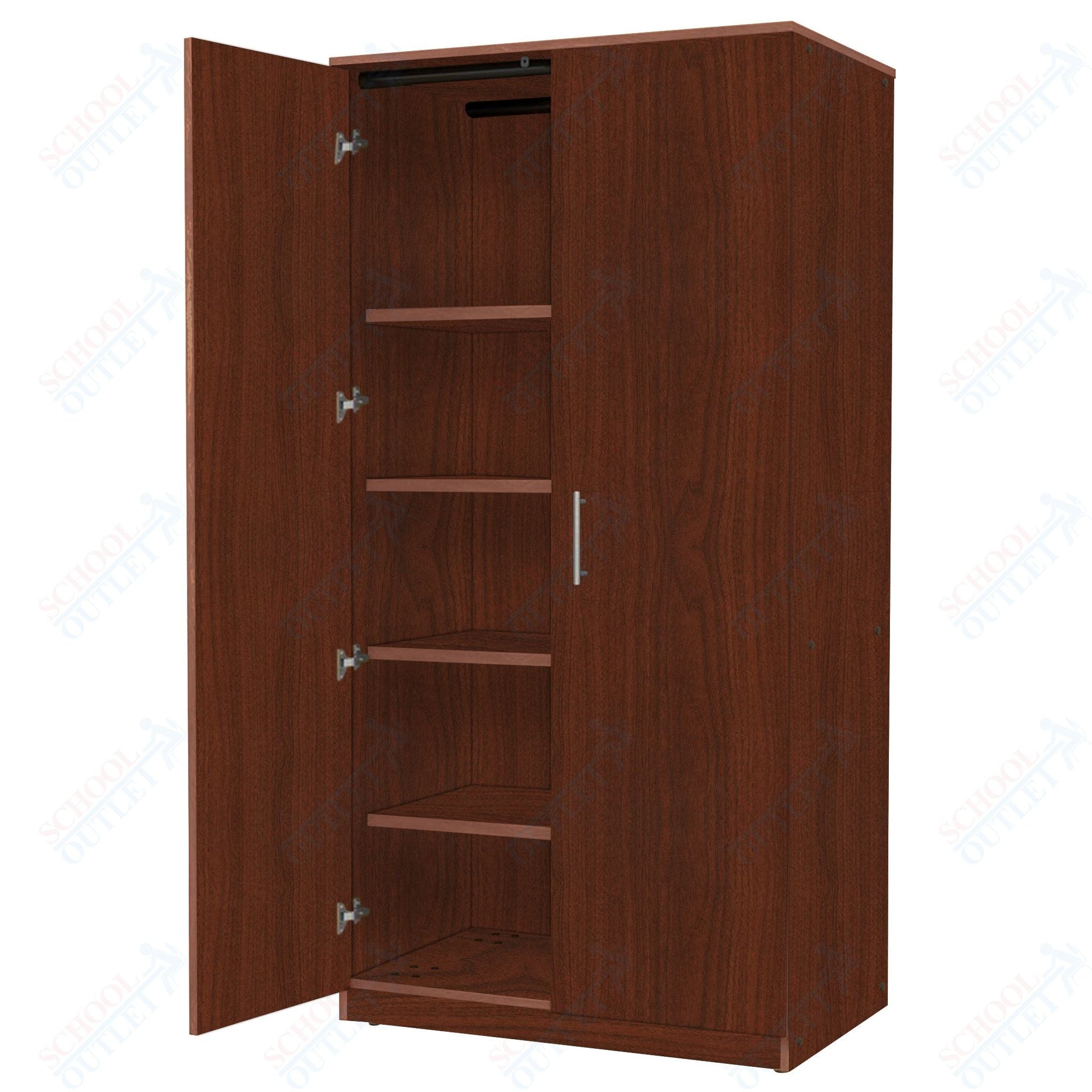 Marco Mobile General Storage Tall Cabinet with Doors, 4 Adjustable Shelves - 72"H x 36"W x 30"D (3331 - 36724) - SchoolOutlet