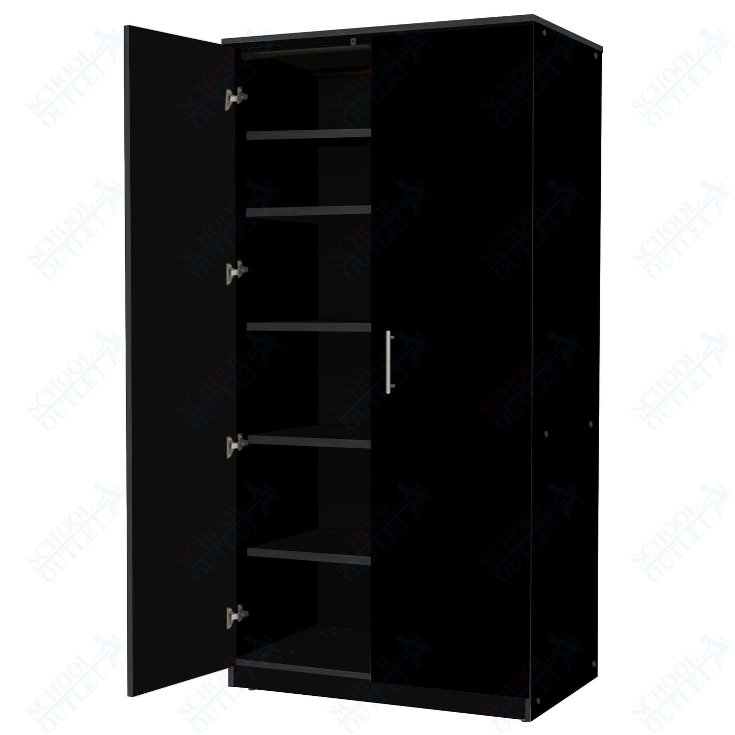 Marco Mobile General Storage Tall Cabinet with Doors, 5 Adjustable Shelves - 84"H x 48"W x 24"D (3331 - 48843) - SchoolOutlet