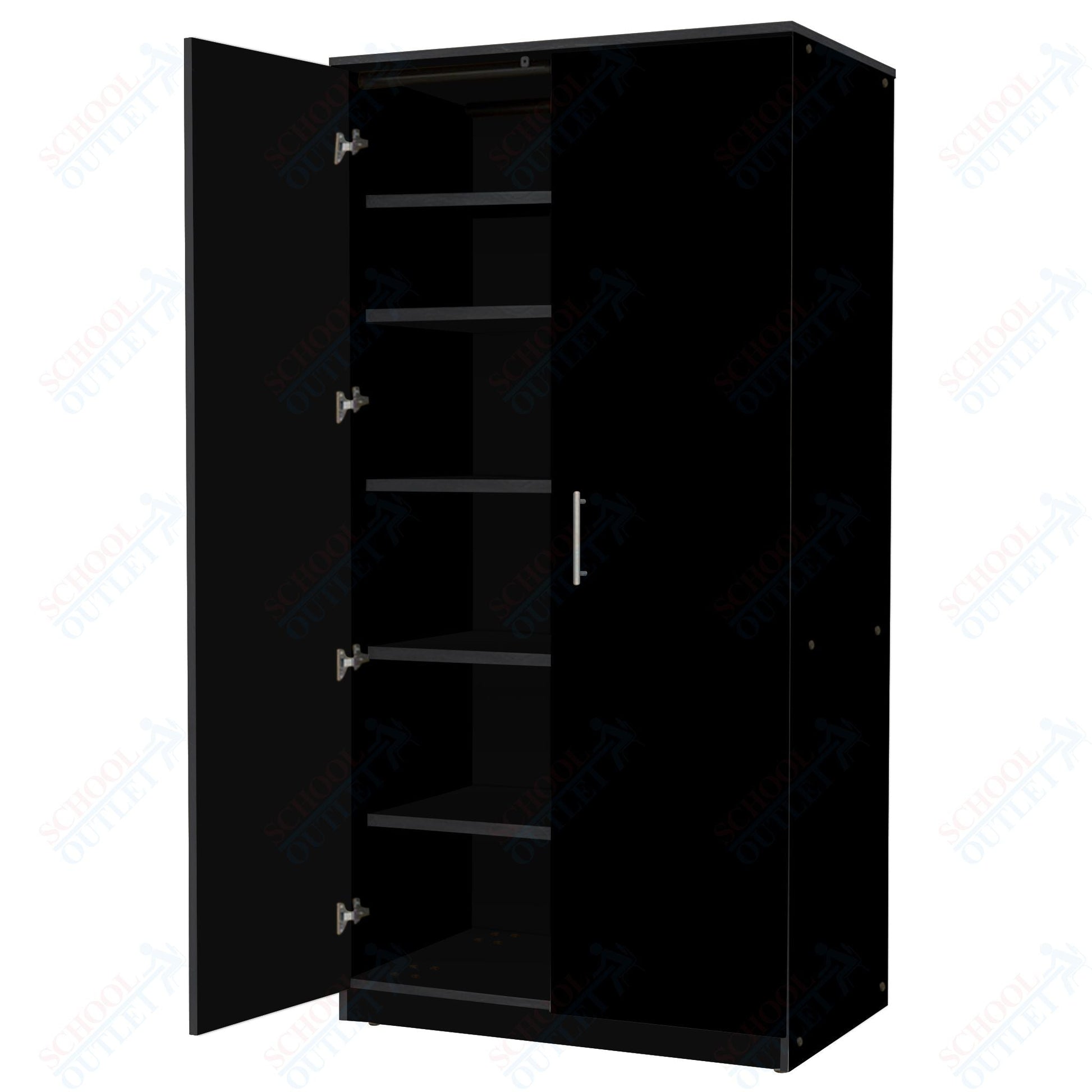 Marco Mobile General Storage Tall Cabinet with Doors, 5 Adjustable Shelves - 84"H x 48"W x 24"D (3331 - 48843) - SchoolOutlet