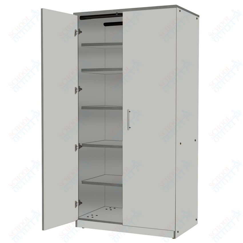 Marco Mobile General Storage Tall Cabinet with Doors, 5 Adjustable Shelves - 84"H x 48"W x 24"D (3331 - 48843) - SchoolOutlet