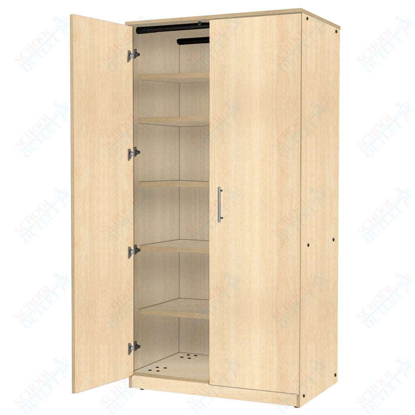 Marco Mobile General Storage Tall Cabinet with Doors, 5 Adjustable Shelves - 84"H x 48"W x 24"D (3331 - 48843) - SchoolOutlet