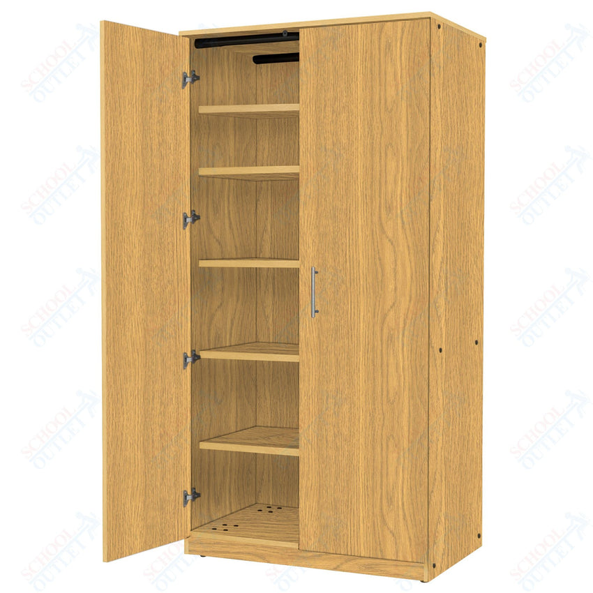 Marco Mobile General Storage Tall Cabinet with Doors, 5 Adjustable Shelves - 84"H x 48"W x 24"D (3331 - 48843) - SchoolOutlet