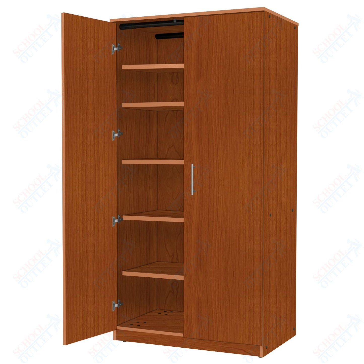 Marco Mobile General Storage Tall Cabinet with Doors, 5 Adjustable Shelves - 84"H x 48"W x 24"D (3331 - 48843) - SchoolOutlet