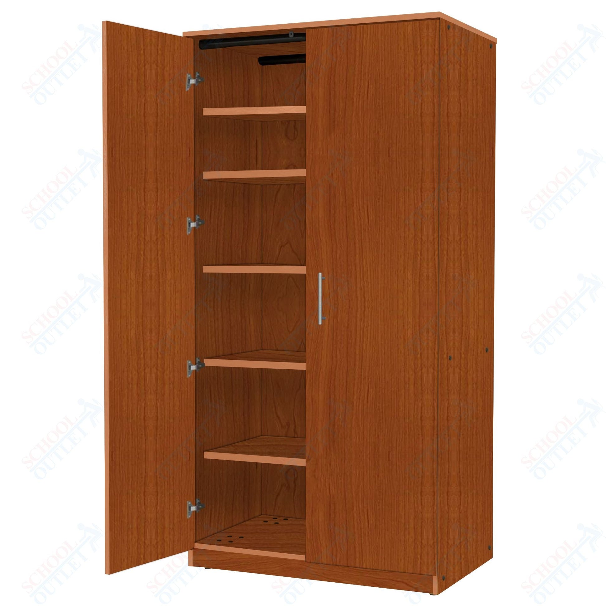 Marco Mobile General Storage Tall Cabinet with Doors, 5 Adjustable Shelves - 84"H x 48"W x 24"D (3331 - 48843) - SchoolOutlet