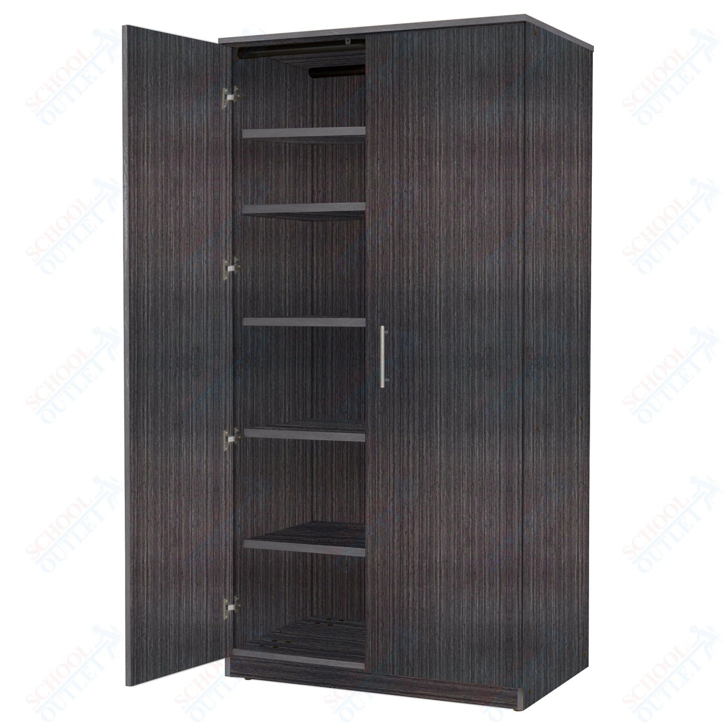 Marco Mobile General Storage Tall Cabinet with Doors, 5 Adjustable Shelves - 84"H x 48"W x 24"D (3331 - 48843) - SchoolOutlet