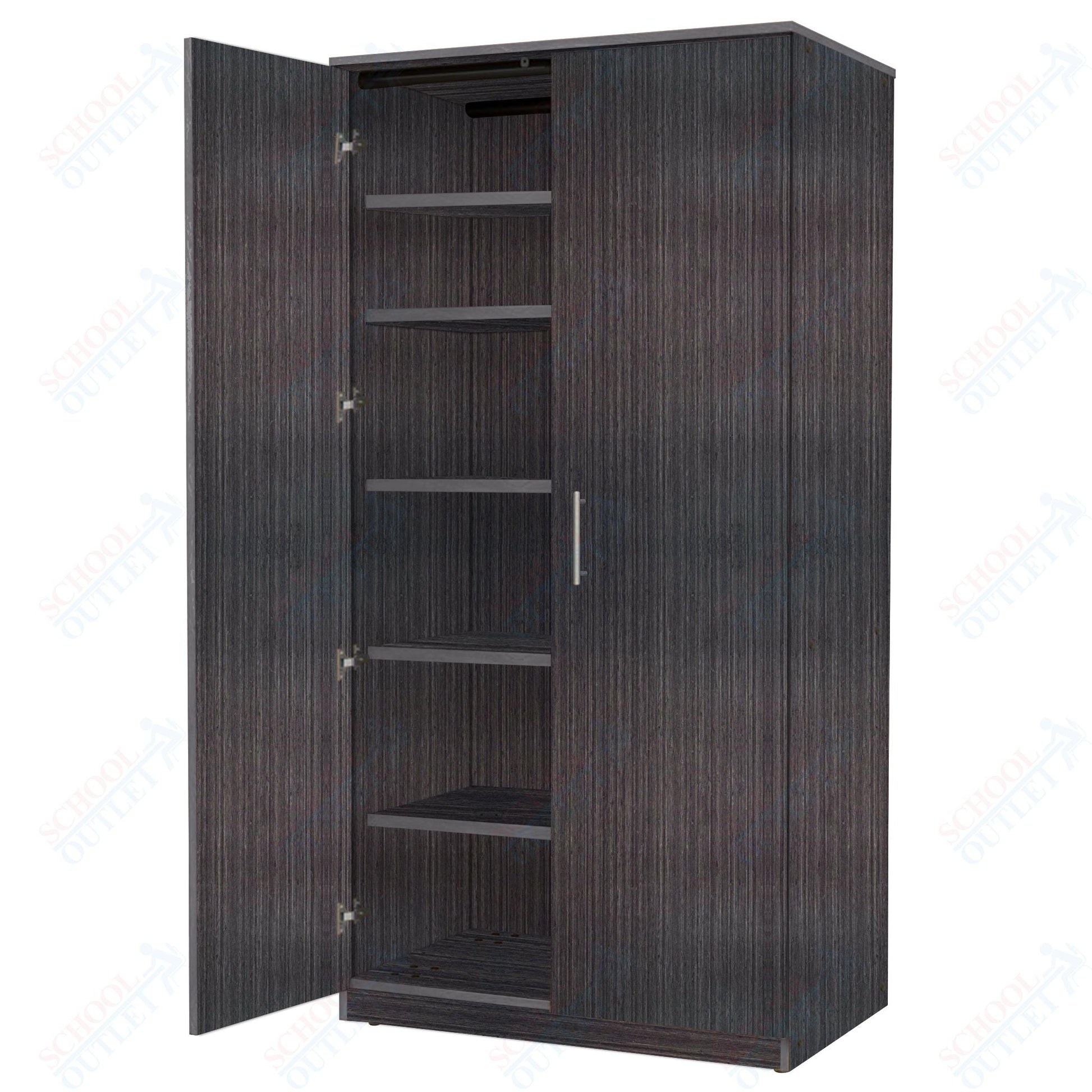 Marco Mobile General Storage Tall Cabinet with Doors, 5 Adjustable Shelves - 84"H x 48"W x 24"D (3331 - 48843) - SchoolOutlet