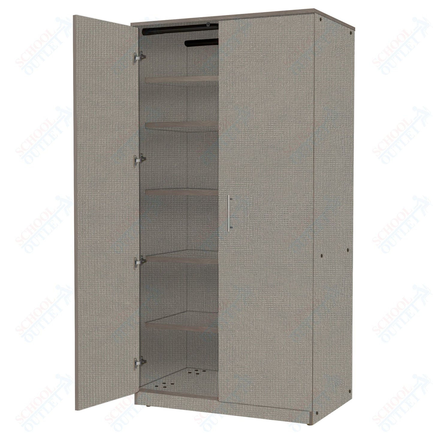 Marco Mobile General Storage Tall Cabinet with Doors, 5 Adjustable Shelves - 84"H x 48"W x 24"D (3331 - 48843) - SchoolOutlet
