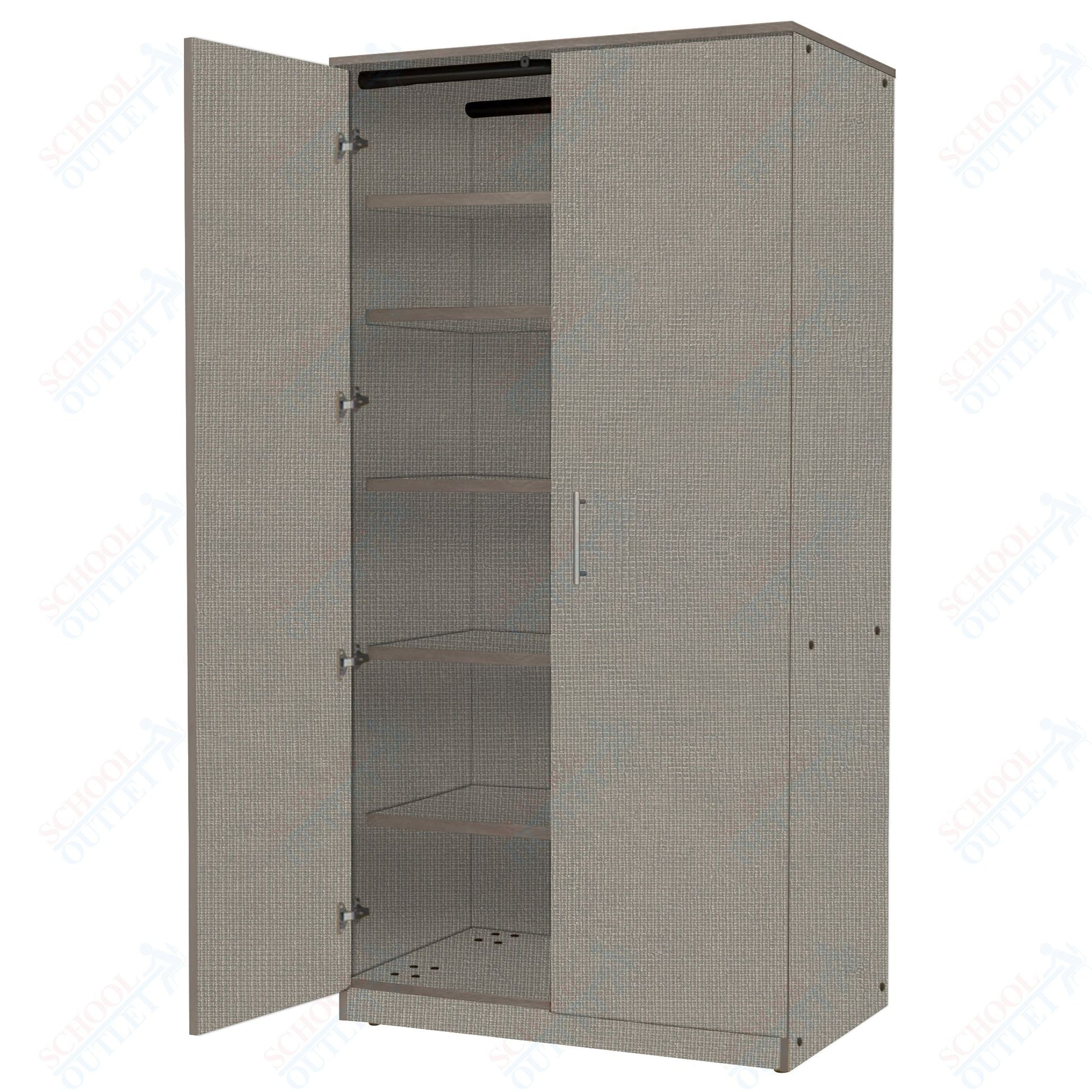 Marco Mobile General Storage Tall Cabinet with Doors, 5 Adjustable Shelves - 84"H x 48"W x 24"D (3331 - 48843) - SchoolOutlet