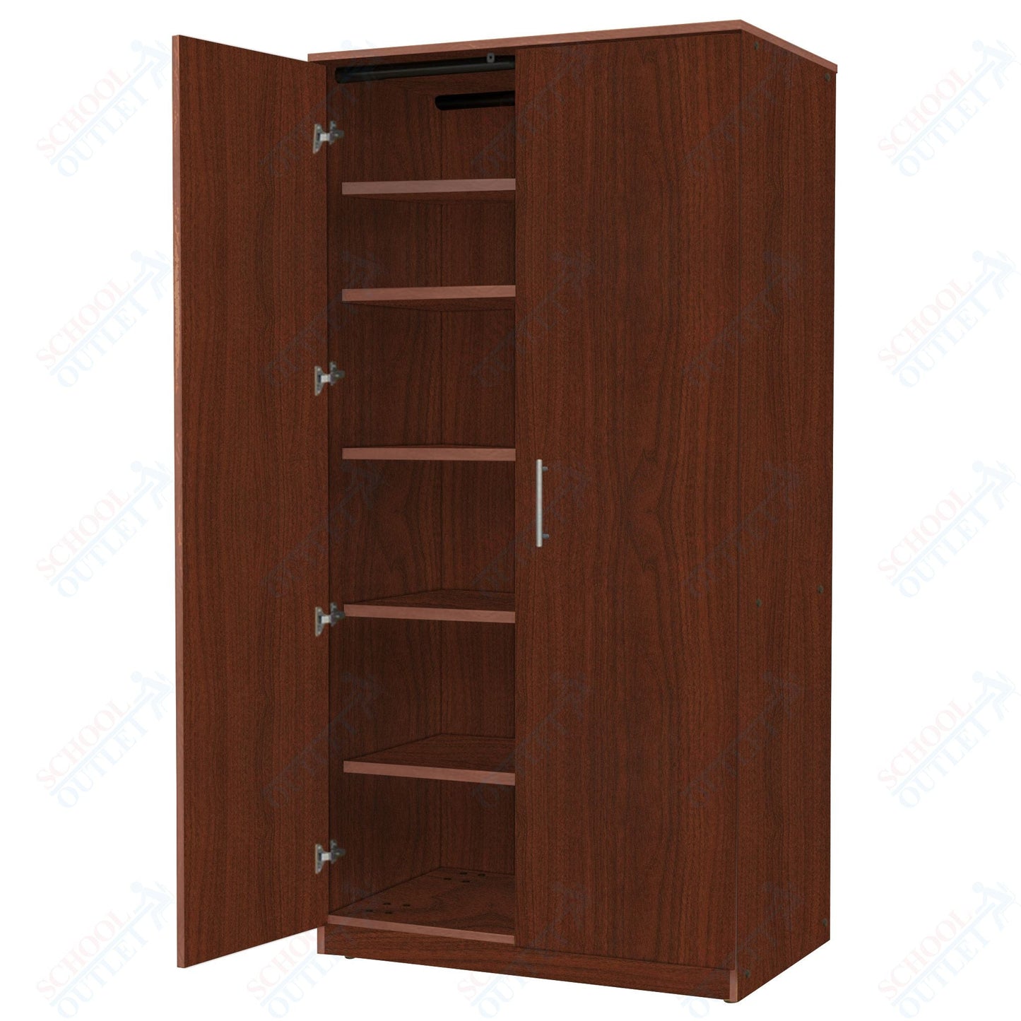 Marco Mobile General Storage Tall Cabinet with Doors, 5 Adjustable Shelves - 84"H x 48"W x 24"D (3331 - 48843) - SchoolOutlet