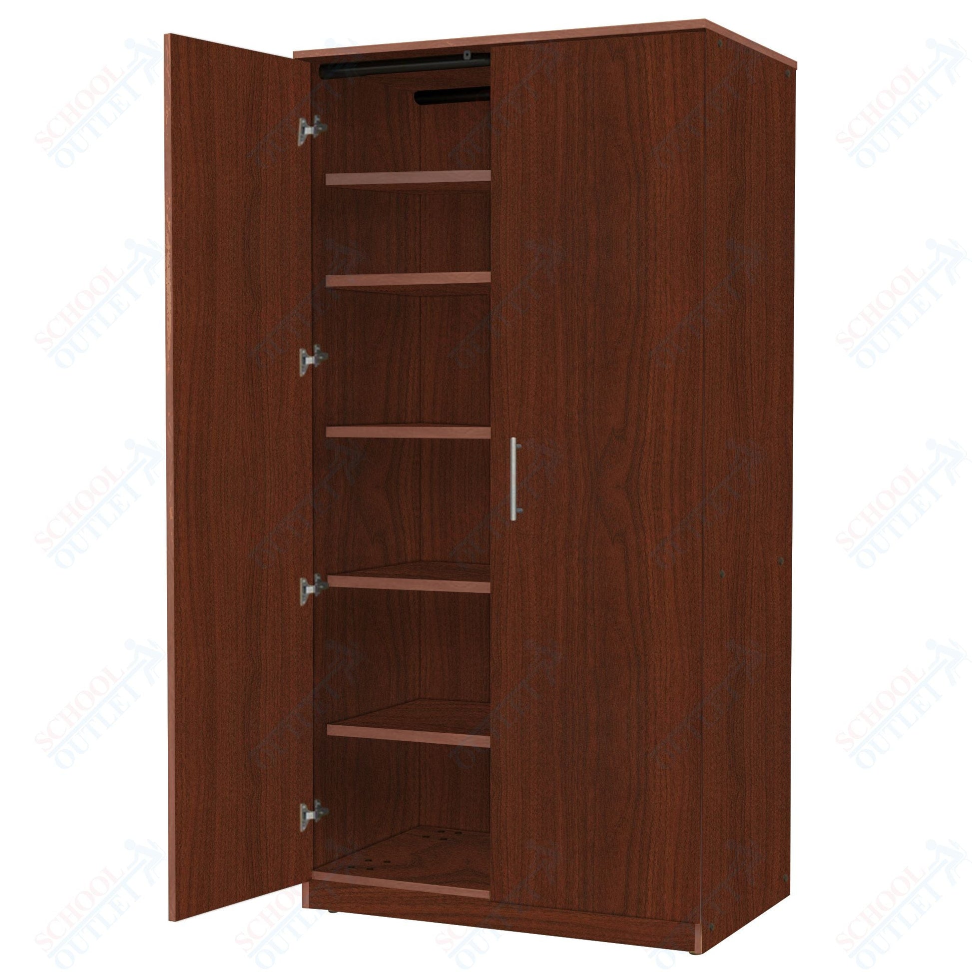 Marco Mobile General Storage Tall Cabinet with Doors, 5 Adjustable Shelves - 84"H x 48"W x 24"D (3331 - 48843) - SchoolOutlet