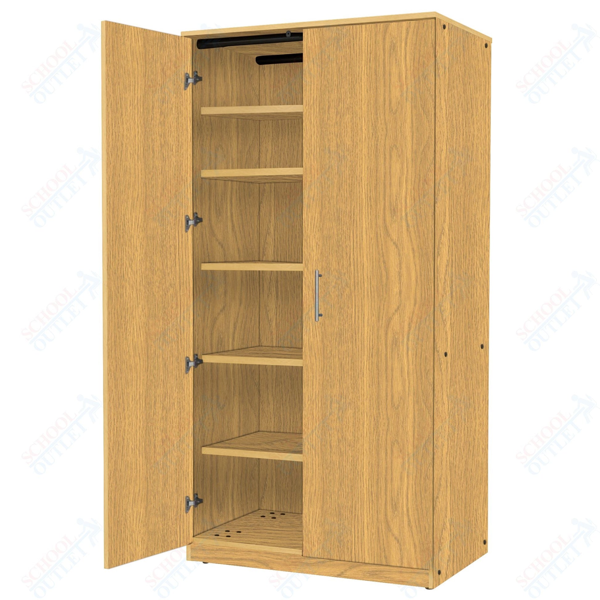 Marco Mobile General Storage Tall Cabinet with Doors, 5 Adjustable Shelves - 84"H x 48"W x 30"D (3331 - 48844) - SchoolOutlet