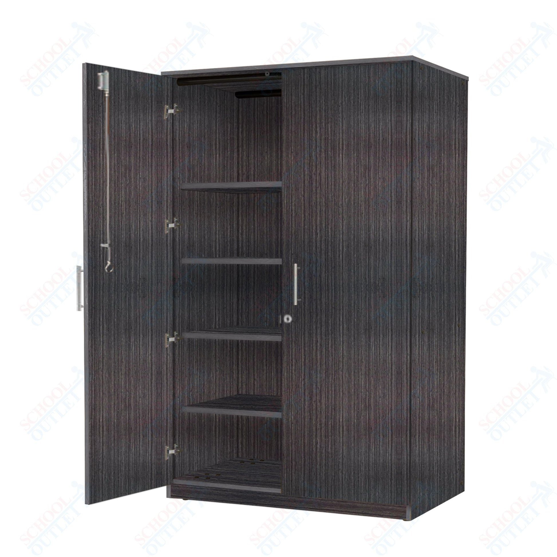 Marco Mobile Tall Cabinet, Doors, 1 Fixed, 3 Adjustable Shelves - 72"H x 36"W x 24"D (3332 - 36723) - SchoolOutlet
