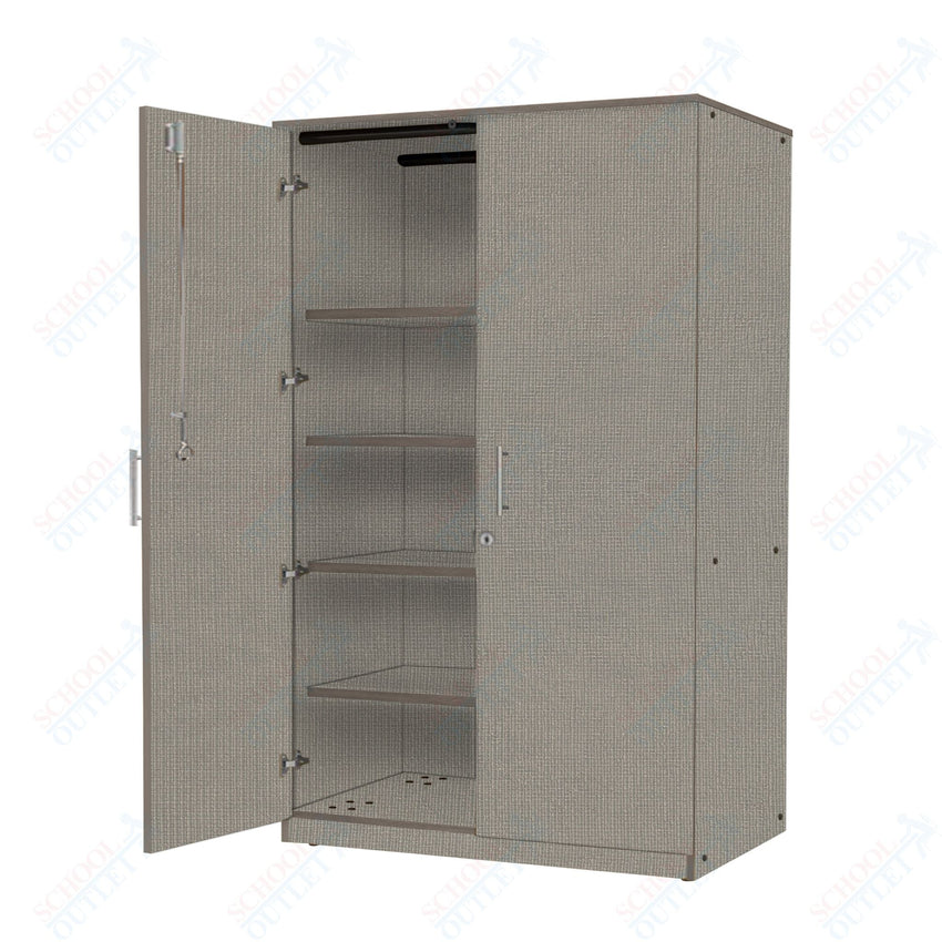 Marco Mobile Tall Cabinet, Doors, 1 Fixed, 3 Adjustable Shelves - 72"H x 36"W x 24"D (3332 - 36723) - SchoolOutlet