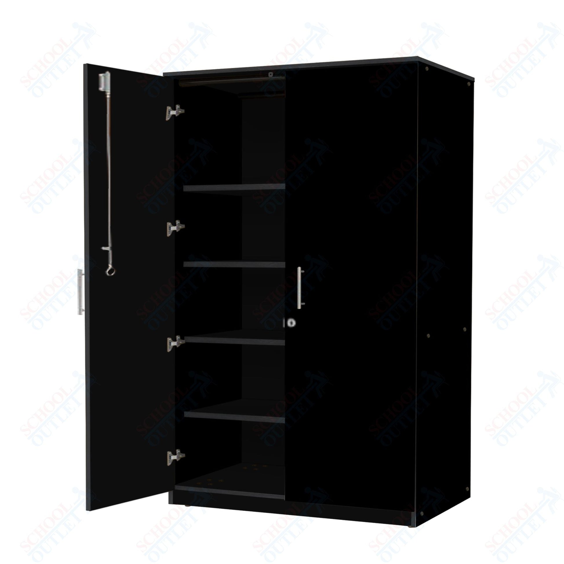 Marco Mobile Tall Cabinet, Doors, 1 Fixed, 3 Adjustable Shelves - 72"H x 48"W x 30"D (3332 - 48724) - SchoolOutlet