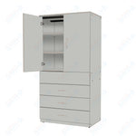 Marco Mobile Tall Cabinet, Doors, 4 Drawers, 2 Adjustable Shelves - 72