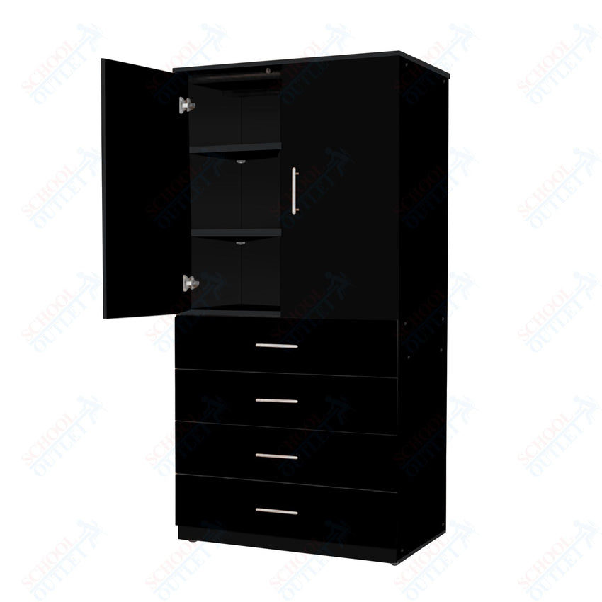 Marco Mobile Tall Cabinet, Doors, 4 Drawers, 2 Adjustable Shelves - 72"H x 48"W x 24"D (3333 - 48723) - SchoolOutlet