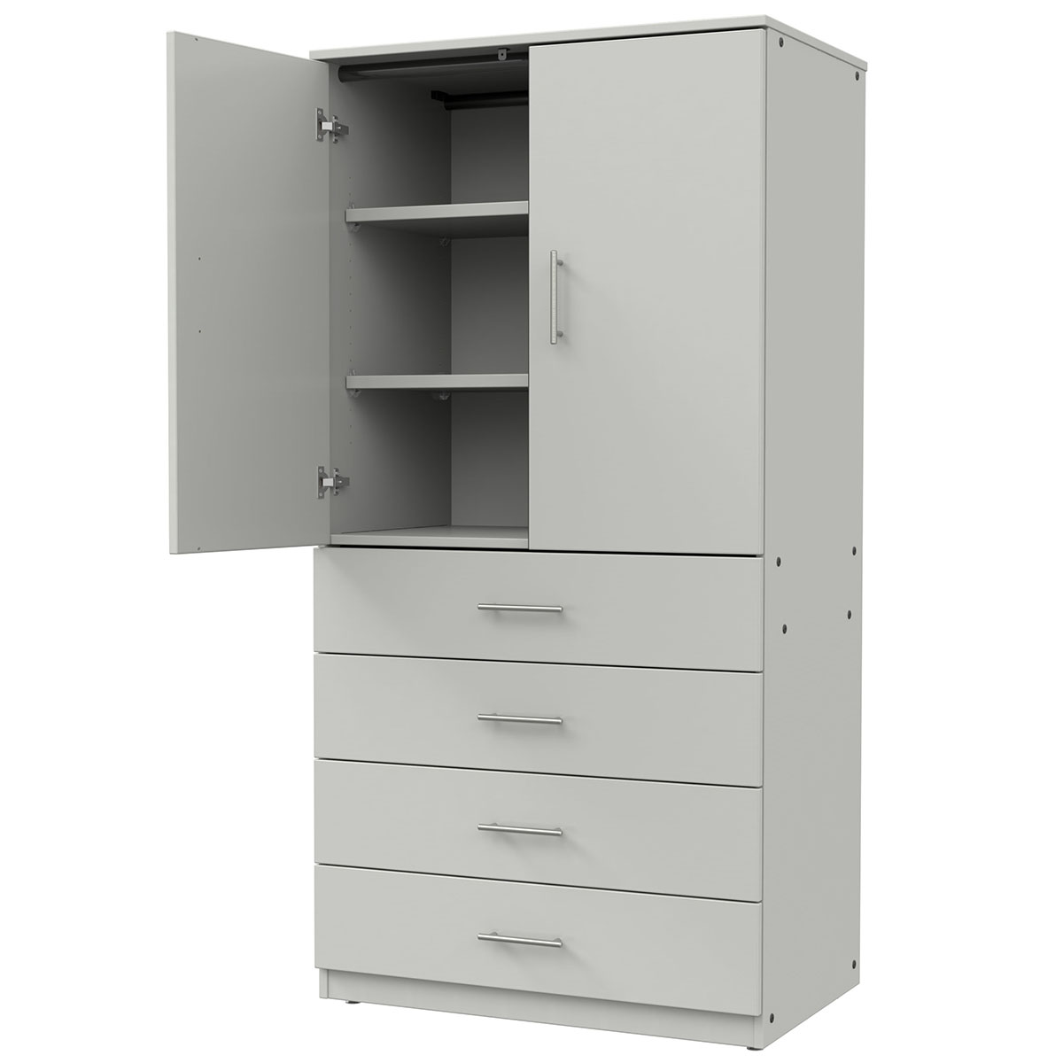 Marco Mobile Tall Cabinet, Doors, 4 Drawers, 2 Adjustable Shelves - 72"H x 48"W x 24"D (3333 - 48723) - SchoolOutlet