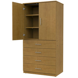 Marco Mobile Tall Cabinet, Doors, 4 Drawers, 2 Adjustable Shelves - 72"H x 48"W x 30"D (3333-48724)