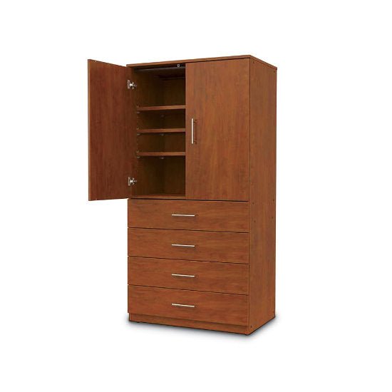 Marco Mobile Tall Cabinet, Doors, 4 Drawers, 3 Adjustable Shelves - 84"H x 48"W x 30"D (3333 - 48844) - SchoolOutlet