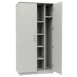 Marco Mobile Wardrobe, Doors, 1 Fixed and 4 Adjustable Shelves, Hanger Rod - 72