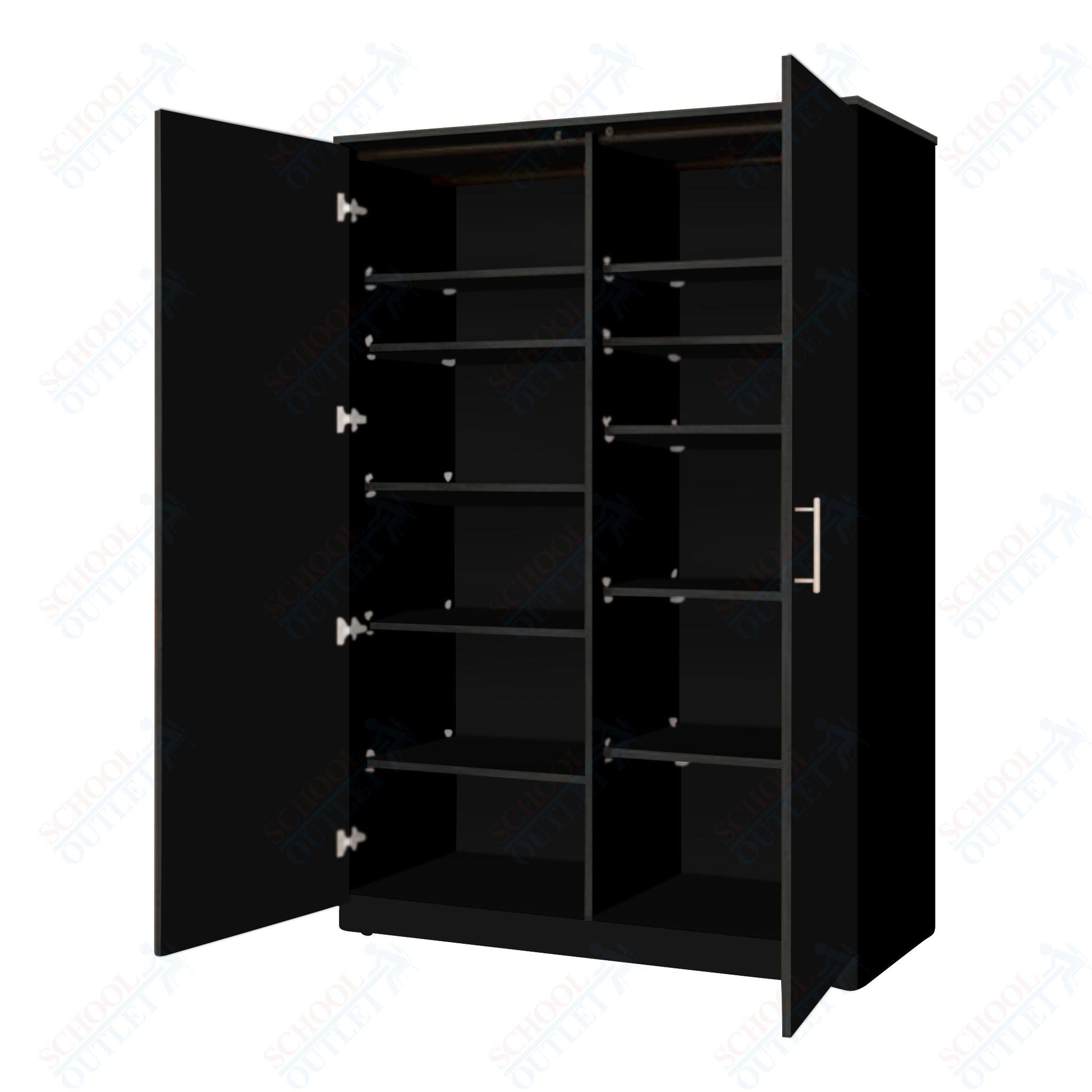 Marco Mobile Tall Cabinet Divider with Doors, 10 Adjustable Shelves - 84"H x 48"W x 24"D (3336 - 48843) - SchoolOutlet