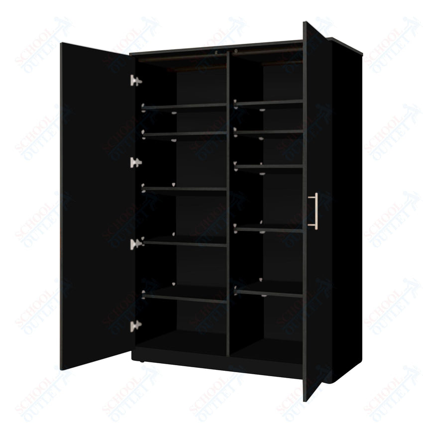 Marco Mobile Tall Cabinet Divider with Doors, 10 Adjustable Shelves - 84"H x 48"W x 24"D (3336 - 48843) - SchoolOutlet