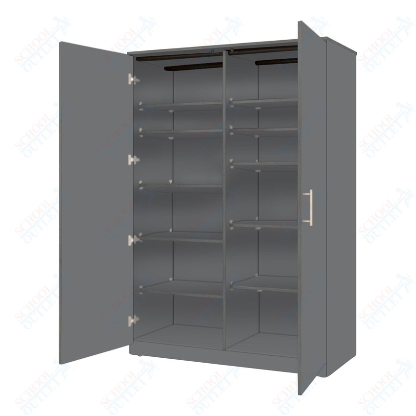Marco Mobile Tall Cabinet Divider with Doors, 10 Adjustable Shelves - 84"H x 48"W x 24"D (3336 - 48843) - SchoolOutlet