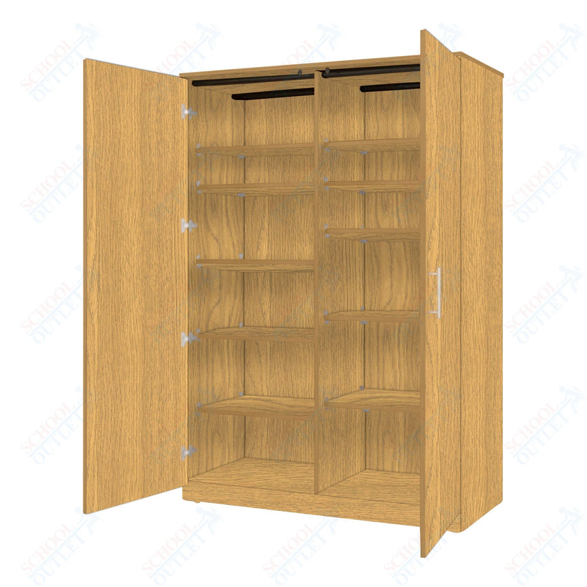 Marco Mobile Tall Cabinet Divider with Doors, 10 Adjustable Shelves - 84"H x 48"W x 24"D (3336 - 48843) - SchoolOutlet