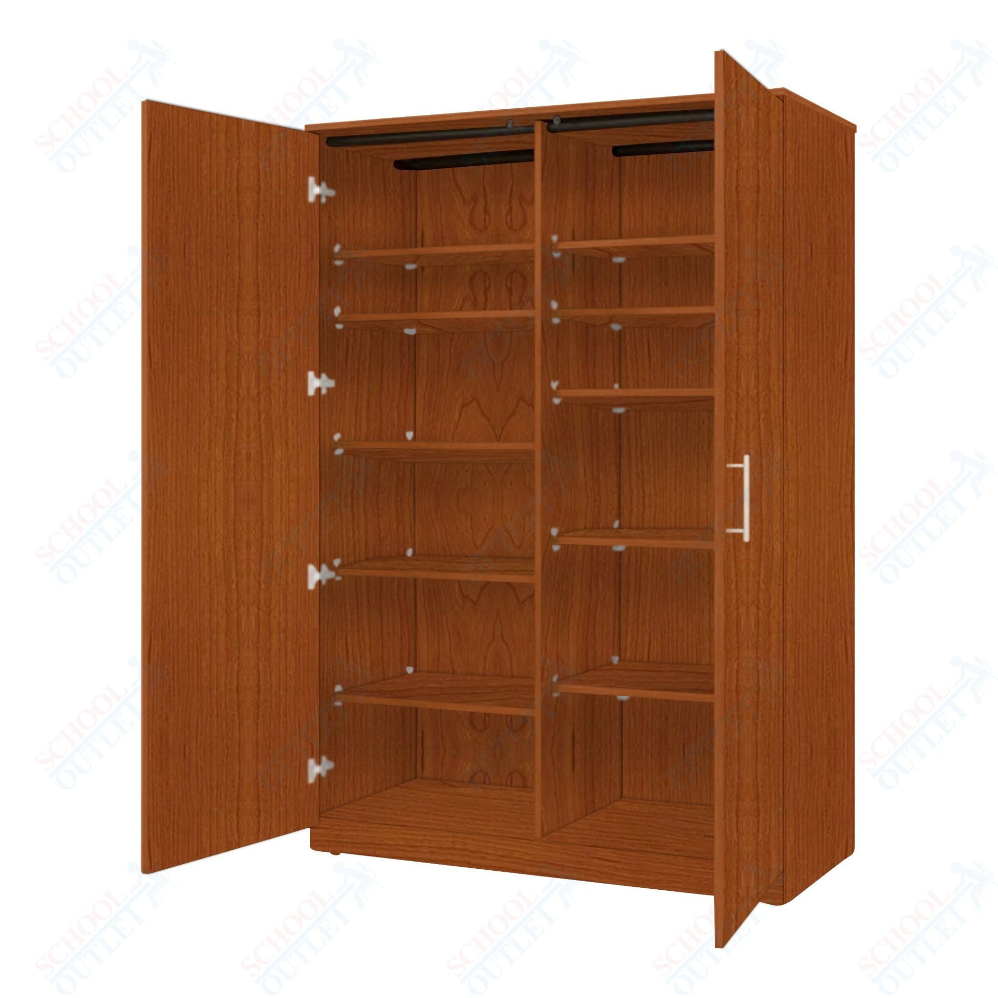 Marco Mobile Tall Cabinet Divider with Doors, 10 Adjustable Shelves - 84"H x 48"W x 24"D (3336 - 48843) - SchoolOutlet