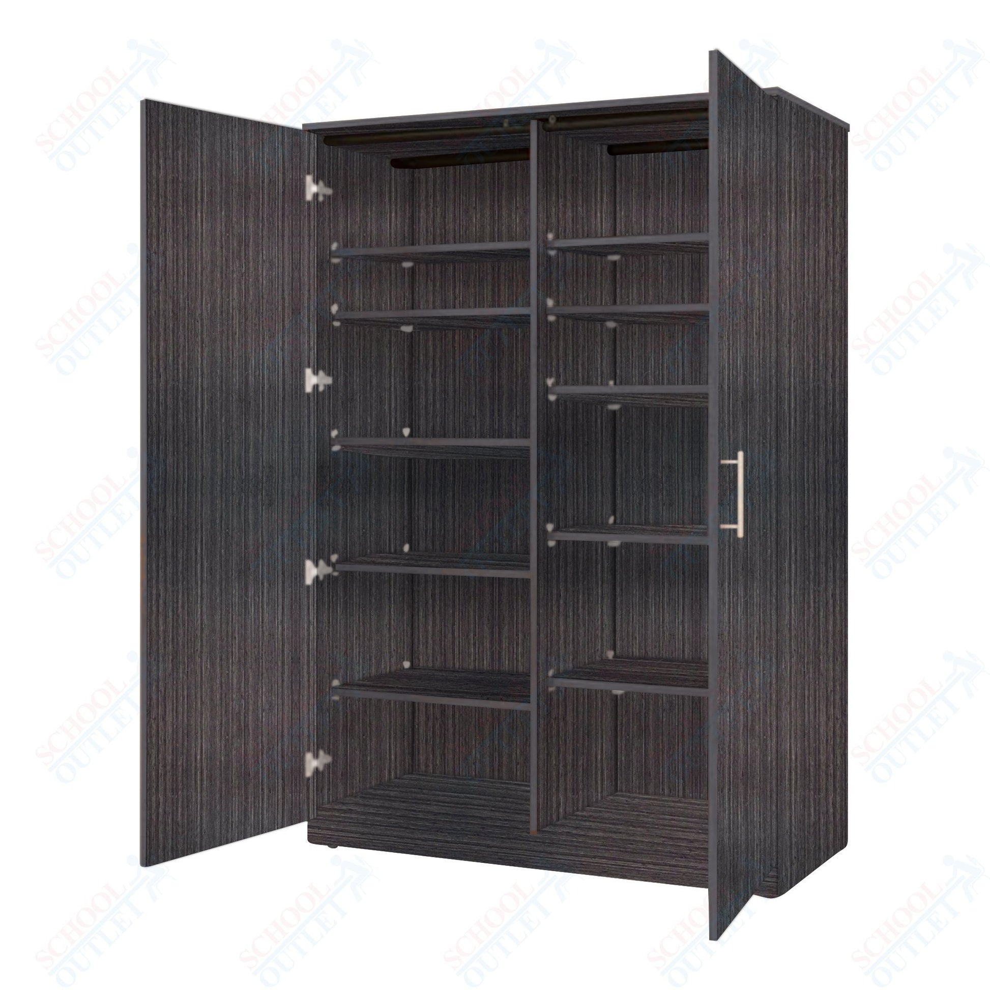 Marco Mobile Tall Cabinet Divider with Doors, 10 Adjustable Shelves - 84"H x 48"W x 24"D (3336 - 48843) - SchoolOutlet