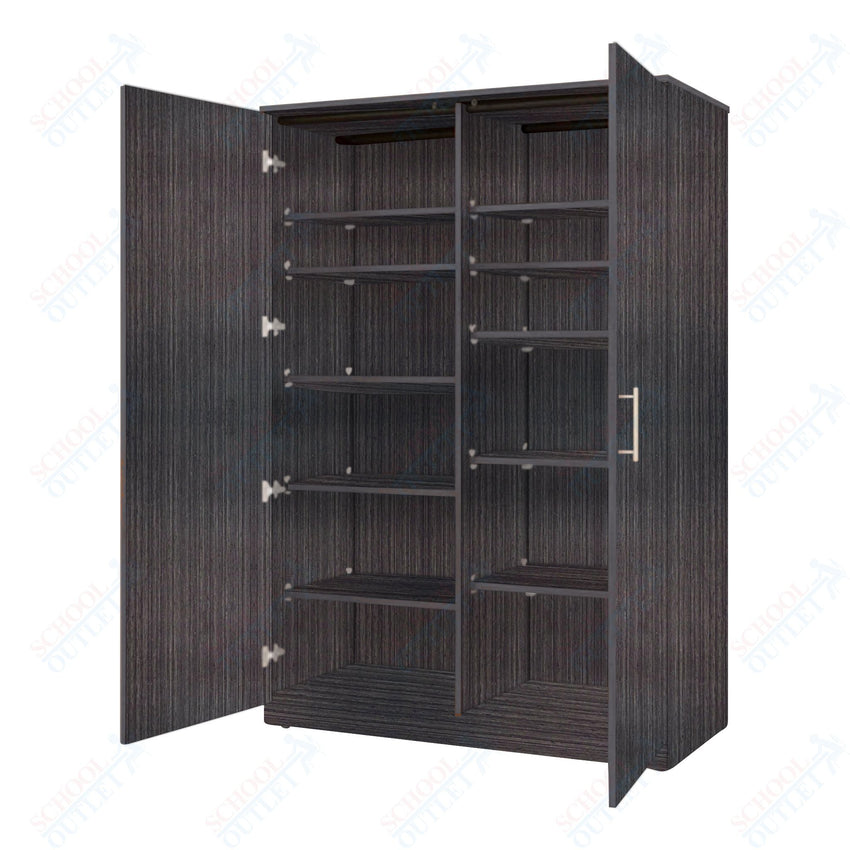 Marco Mobile Tall Cabinet Divider with Doors, 10 Adjustable Shelves - 84"H x 48"W x 24"D (3336 - 48843) - SchoolOutlet