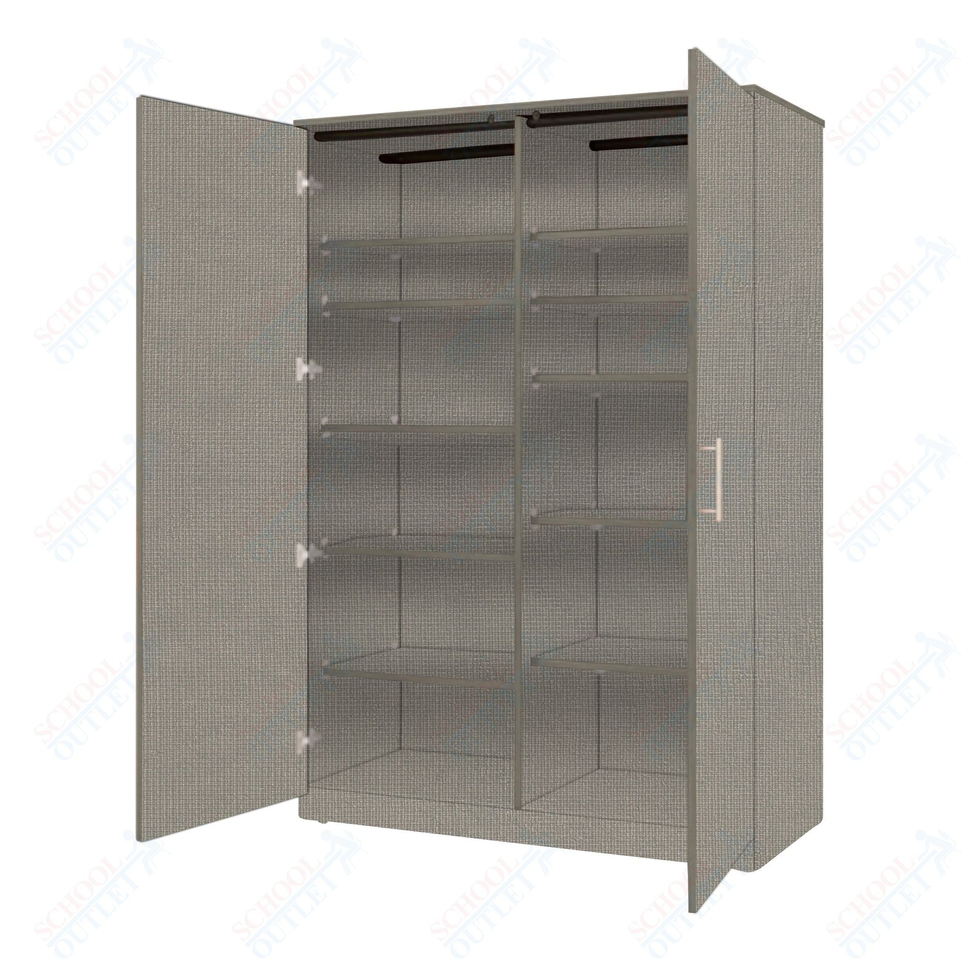Marco Mobile Tall Cabinet Divider with Doors, 10 Adjustable Shelves - 84"H x 48"W x 24"D (3336 - 48843) - SchoolOutlet