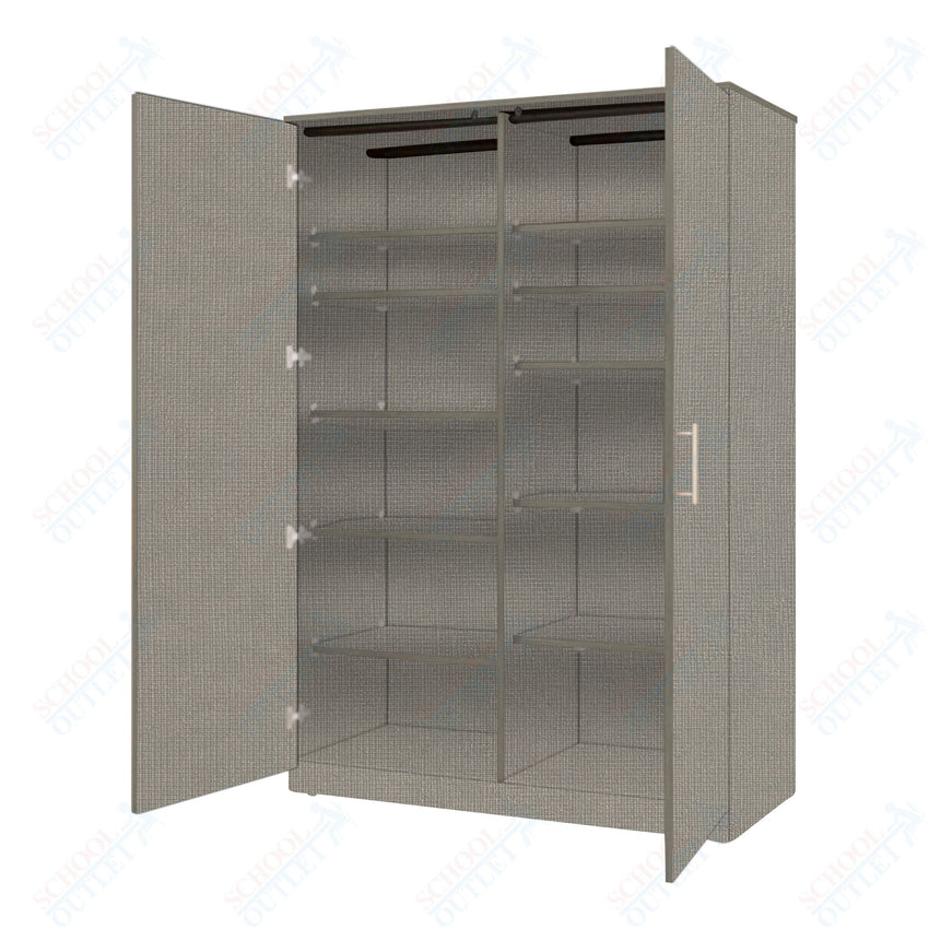 Marco Mobile Tall Cabinet Divider with Doors, 10 Adjustable Shelves - 84"H x 48"W x 24"D (3336 - 48843) - SchoolOutlet