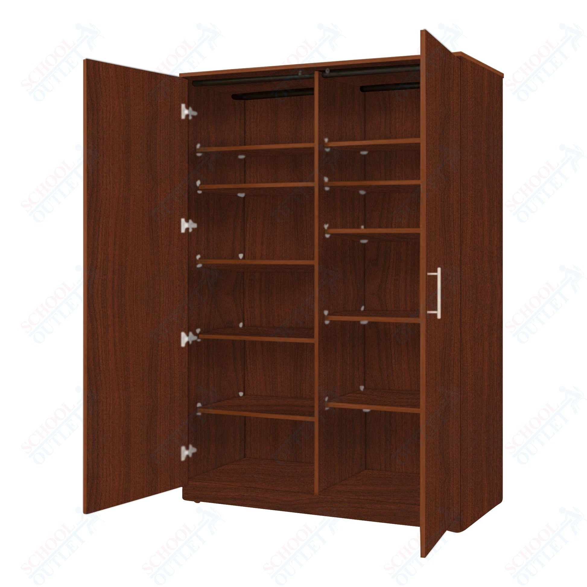 Marco Mobile Tall Cabinet Divider with Doors, 10 Adjustable Shelves - 84"H x 48"W x 24"D (3336 - 48843) - SchoolOutlet