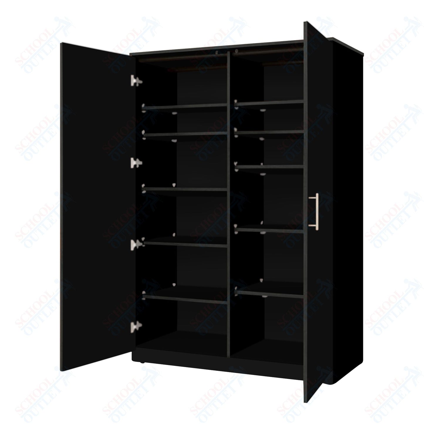 Marco Mobile Tall Cabinet Divider with Doors, 10 Adjustable Shelves - 84"H x 48"W x 30"D (3336 - 48844) - SchoolOutlet