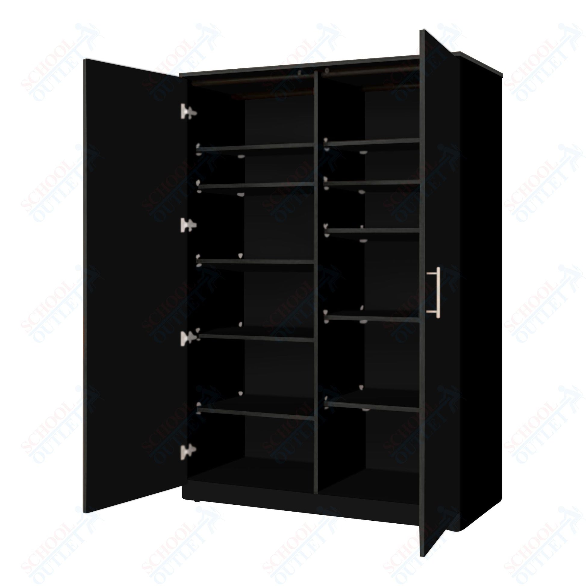 Marco Mobile Tall Cabinet Divider with Doors, 10 Adjustable Shelves - 84"H x 48"W x 30"D (3336 - 48844) - SchoolOutlet