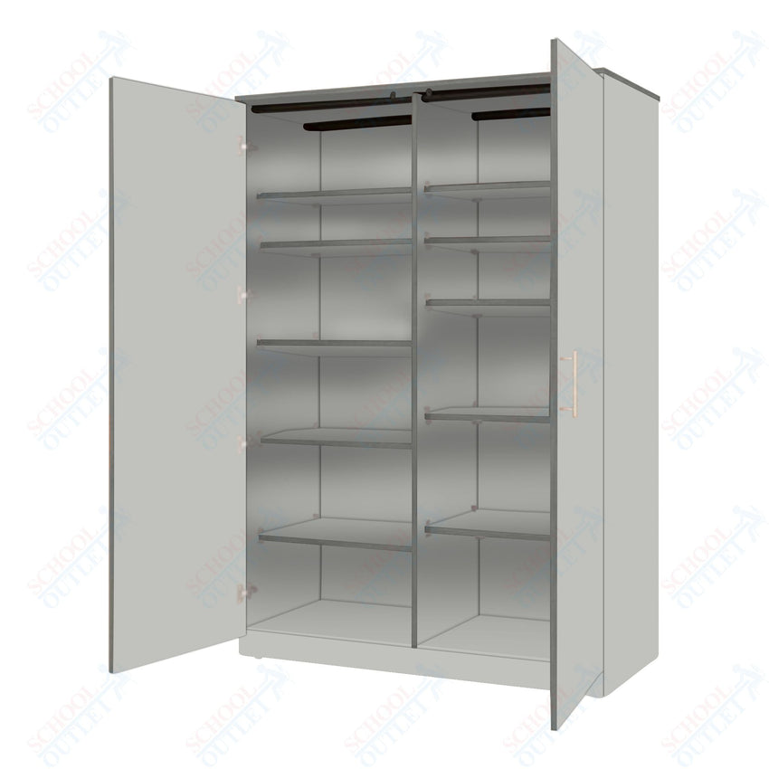 Marco Mobile Tall Cabinet Divider with Doors, 10 Adjustable Shelves - 84"H x 48"W x 30"D (3336 - 48844) - SchoolOutlet