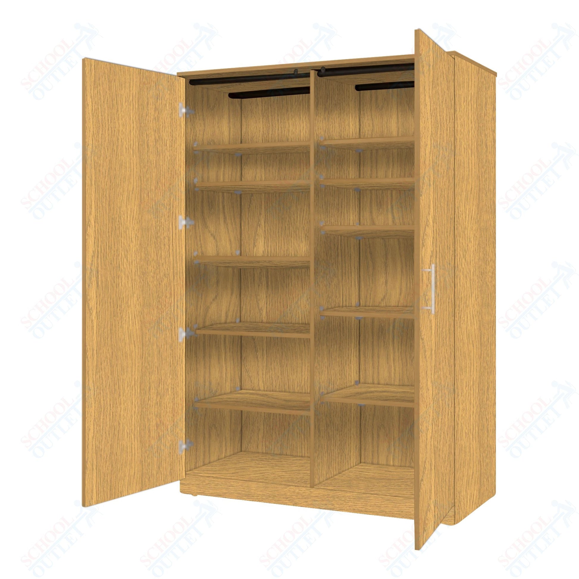 Marco Mobile Tall Cabinet Divider with Doors, 10 Adjustable Shelves - 84"H x 48"W x 30"D (3336 - 48844) - SchoolOutlet