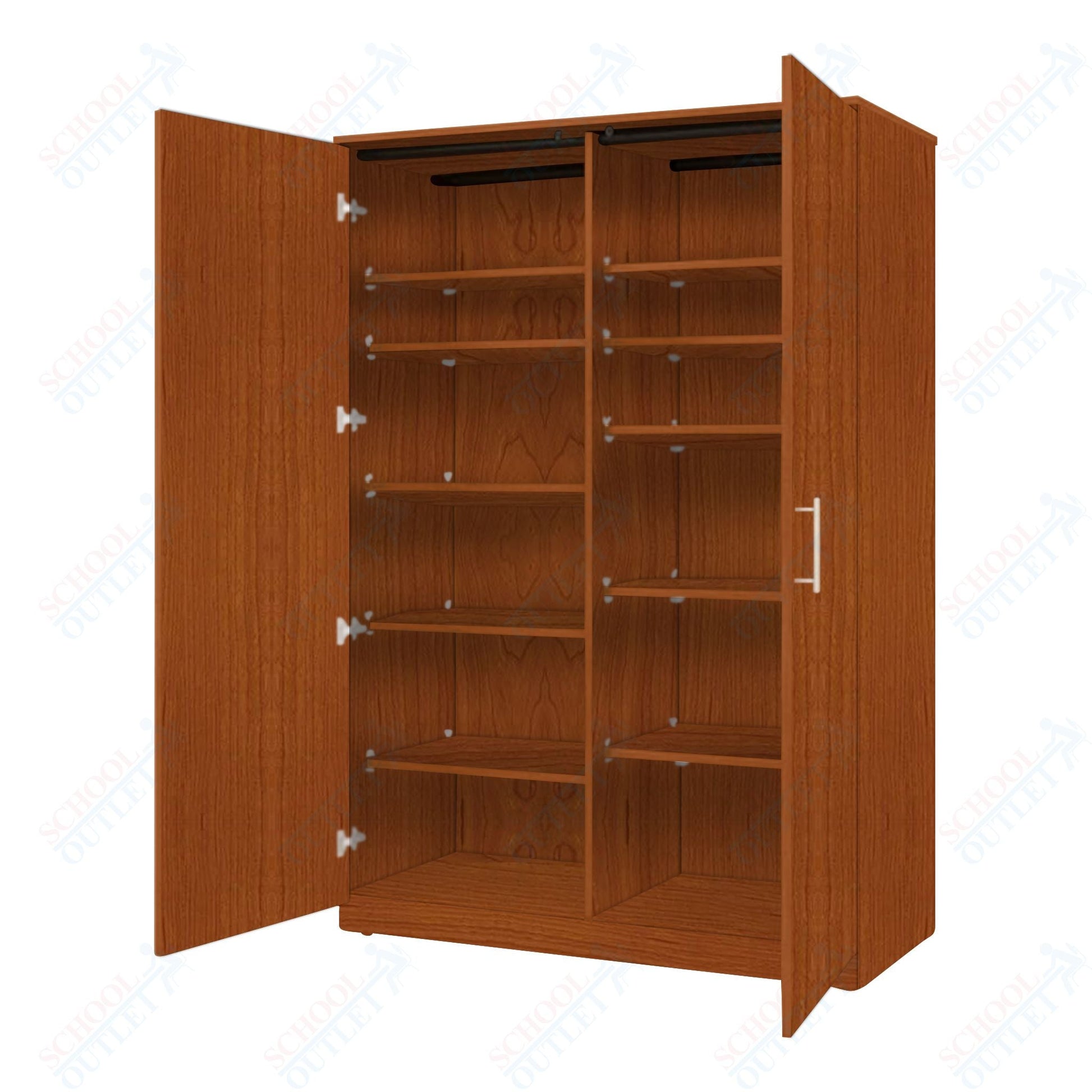 Marco Mobile Tall Cabinet Divider with Doors, 10 Adjustable Shelves - 84"H x 48"W x 30"D (3336 - 48844) - SchoolOutlet