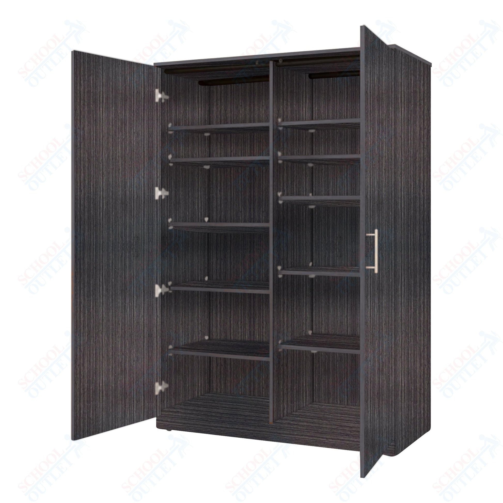 Marco Mobile Tall Cabinet Divider with Doors, 10 Adjustable Shelves - 84"H x 48"W x 30"D (3336 - 48844) - SchoolOutlet