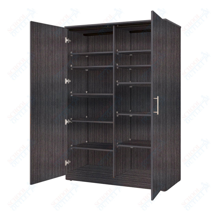Marco Mobile Tall Cabinet Divider with Doors, 10 Adjustable Shelves - 84"H x 48"W x 30"D (3336 - 48844) - SchoolOutlet