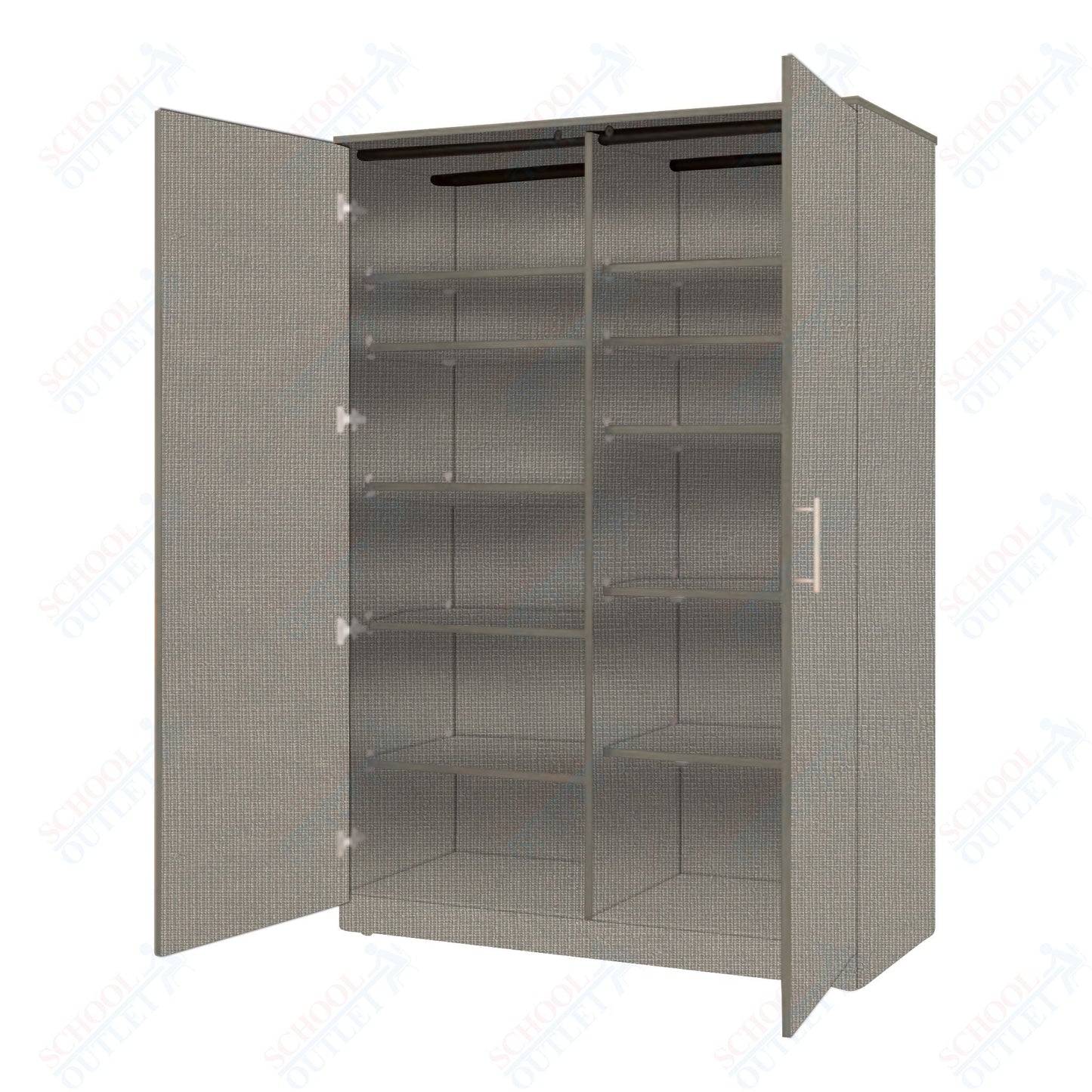 Marco Mobile Tall Cabinet Divider with Doors, 10 Adjustable Shelves - 84"H x 48"W x 30"D (3336 - 48844) - SchoolOutlet