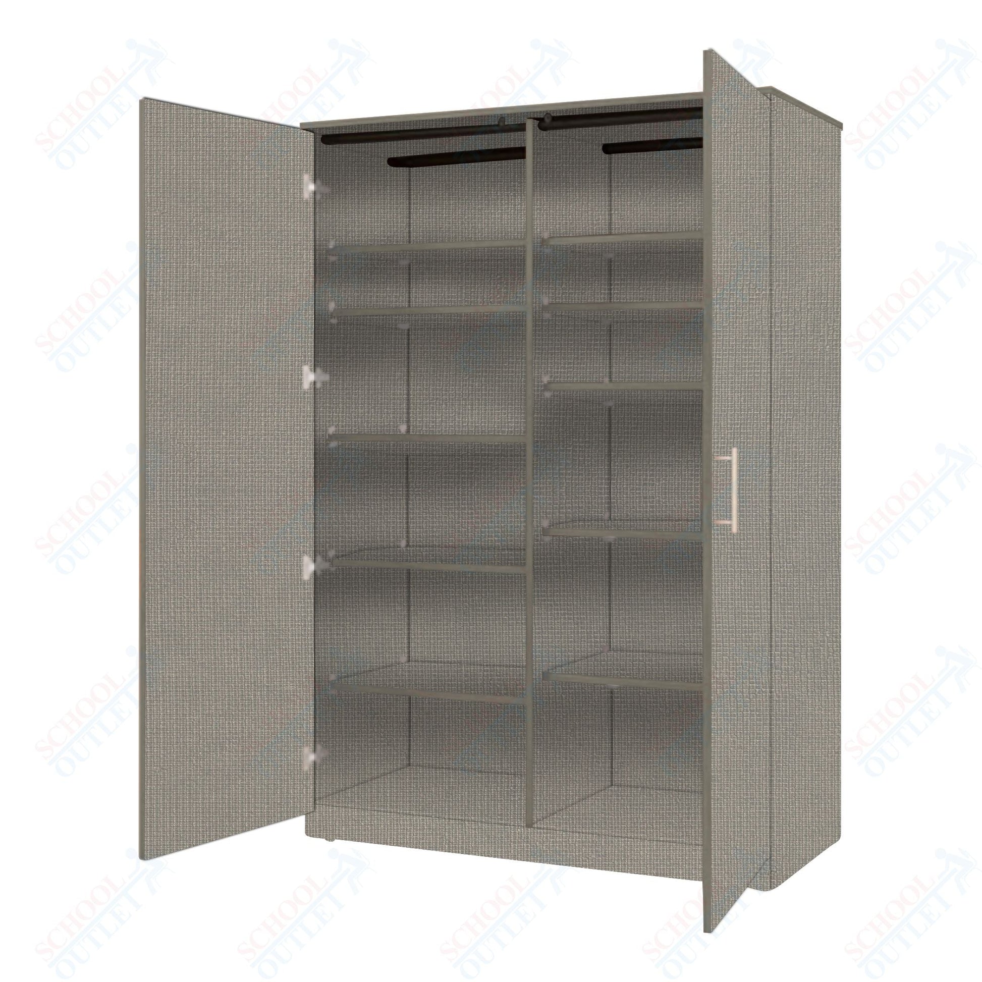 Marco Mobile Tall Cabinet Divider with Doors, 10 Adjustable Shelves - 84"H x 48"W x 30"D (3336 - 48844) - SchoolOutlet
