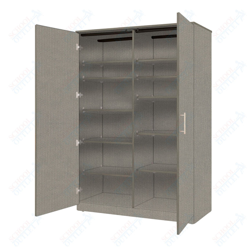 Marco Mobile Tall Cabinet Divider with Doors, 10 Adjustable Shelves - 84"H x 48"W x 30"D (3336 - 48844) - SchoolOutlet