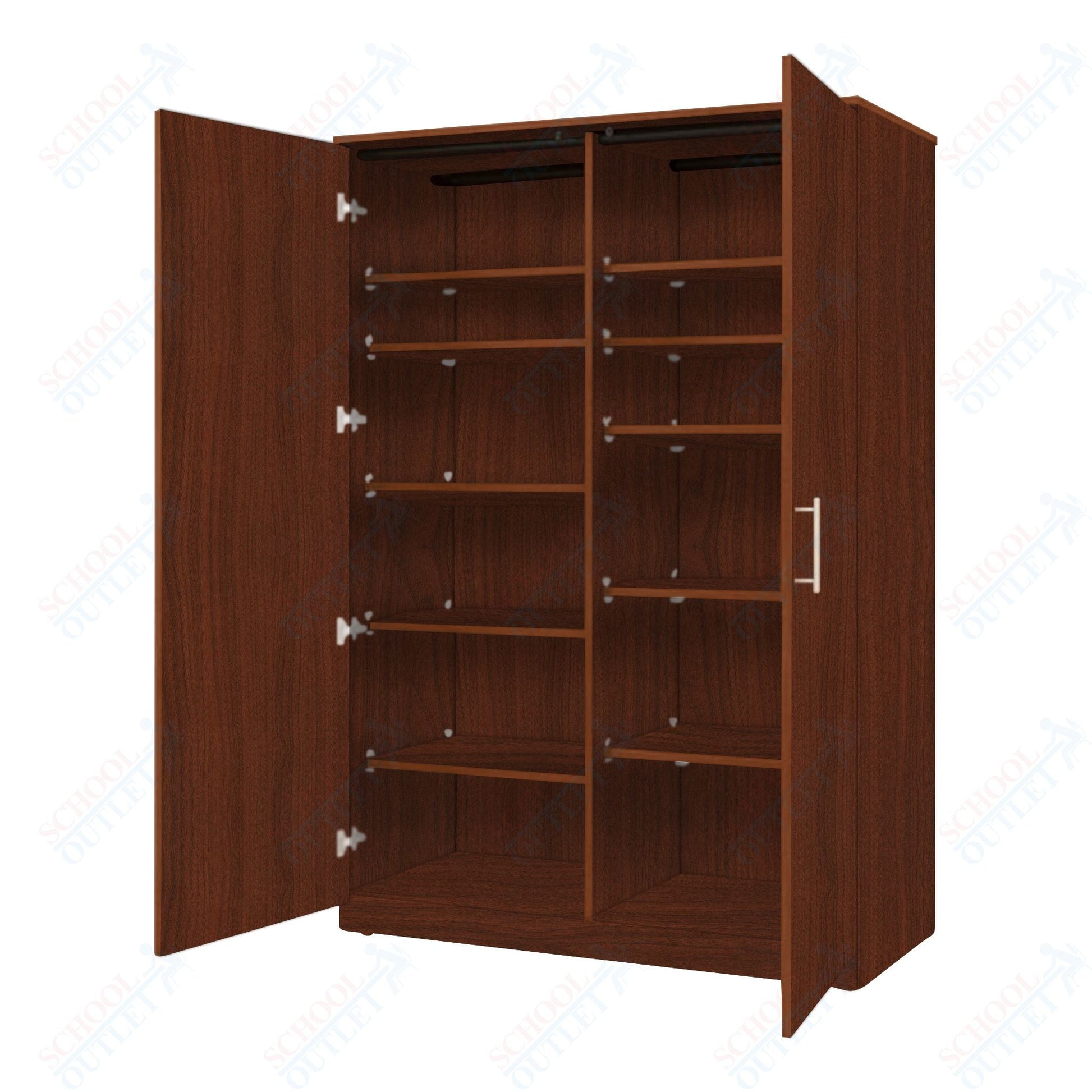 Marco Mobile Tall Cabinet Divider with Doors, 10 Adjustable Shelves - 84"H x 48"W x 30"D (3336 - 48844) - SchoolOutlet