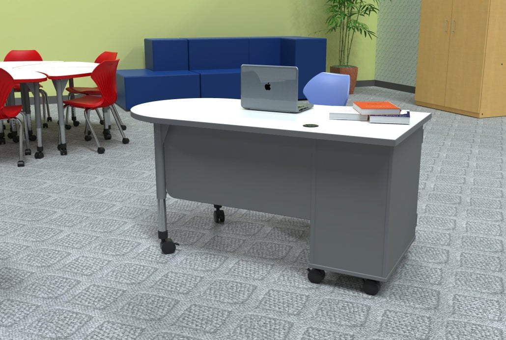 Marco Mobile Teacher's Desk w/ Cabinet (37 - 1304 - 31) - SchoolOutlet