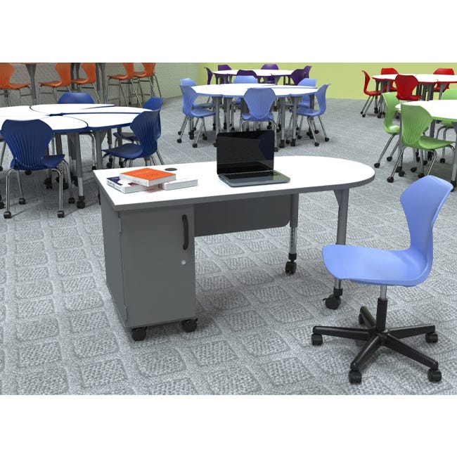 Marco Mobile Teacher's Desk w/ Cabinet (37 - 1304 - 31) - SchoolOutlet
